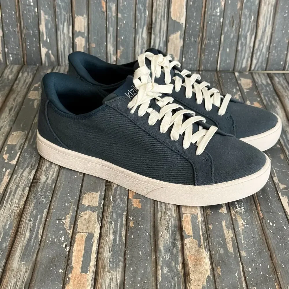 Kizik Irvine Blue Sneakers Mens 8W Womens 9.5W Lace Up Cushioned NEW